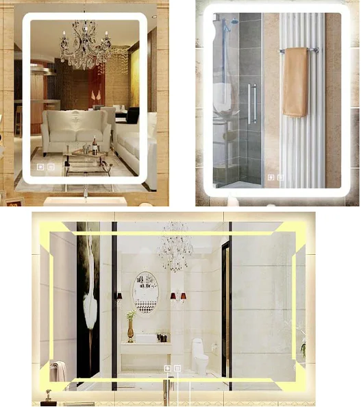 EU Design Shower Bathroom LED Mirror With Bluetooth