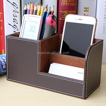 Hot Sale New Product Pu Leather Office Desk Business Card Holder