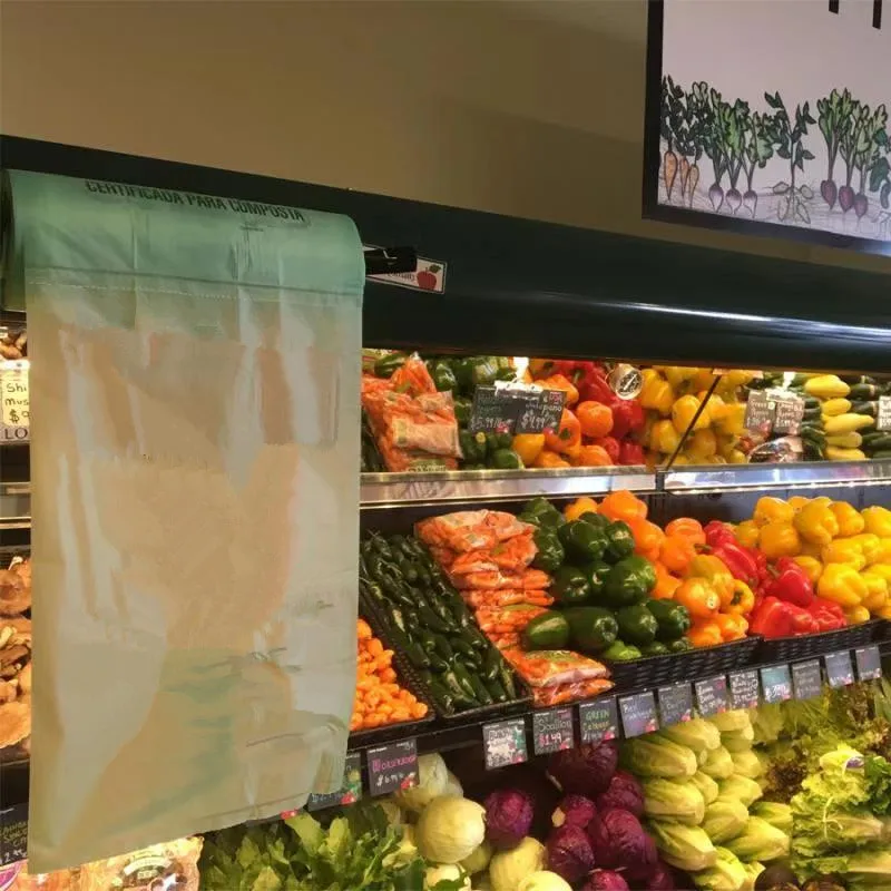 100 Biodegradable Fruit And Vegetable Bag On Roll With Flat Sealing