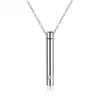 Cylinder Ashes Minimalist Bar Urn Necklace Crystal Pendant Memorial Ashes Keepsake Exquisite Cremation Jewelry Fill Keepsake