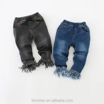 Ks10564g 2016 New Style Kids Jeans Pants Fashion S With Ks10564g 2016 New Style Kids Jeans Pants Fashion S With Fringe Bottom