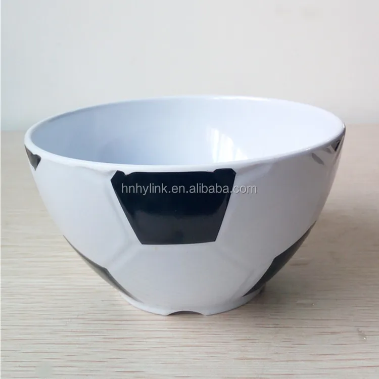2023 Cheap Custom Promotion Plastic Melamine Soccer Bowl Plastic