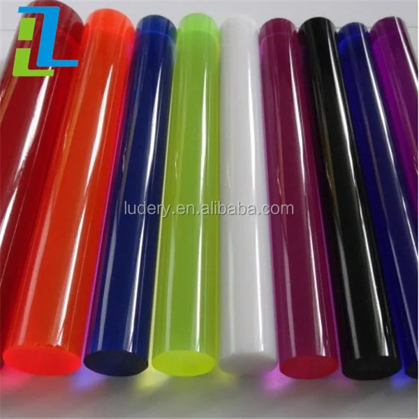 Threaded Clear Hole Acrylic Rod Solid Plastic Thin Acrylic Tube Colored ...