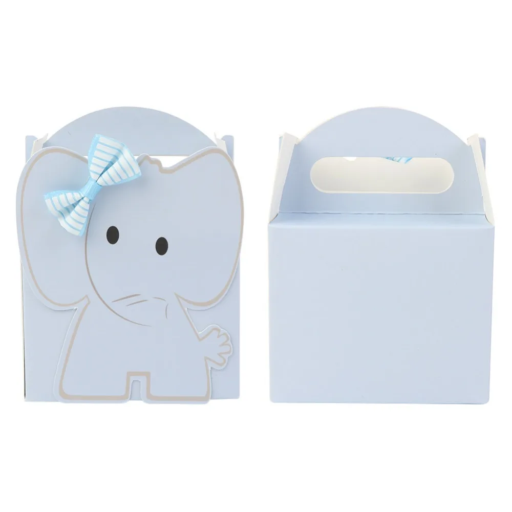 10×Cartoon Elephant Candy Boxes Gift Bags Sweet Candy Box Baby Shower Birthday 
