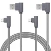 Custom High speed right angle Black/red micro usb A 2.0 to usb B pin charging cable