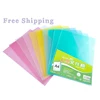 Fudek school supplier Customized A4 size transparent clear printing plastic PP L shape file folder for promotion