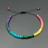 7 Chakra Natural Jade Stone Bracelet Rainbow Yoga Meditation Bead Bracelet Energy Reiki Healing Protection