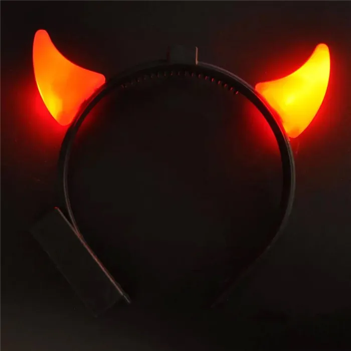 Red Led Light Ladies Devil Horns With Headband Buy Led Headband,Devil