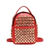 Fashion Multifunction Diamond Mini Backpack Women Girls Shining Stud Shoulder Bag Small PU Leather Rivet Backpack