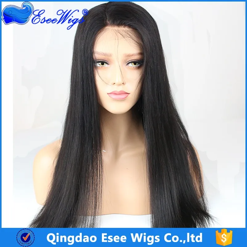 Factory price grade 8a lace front wig straight human hair wigs for black women