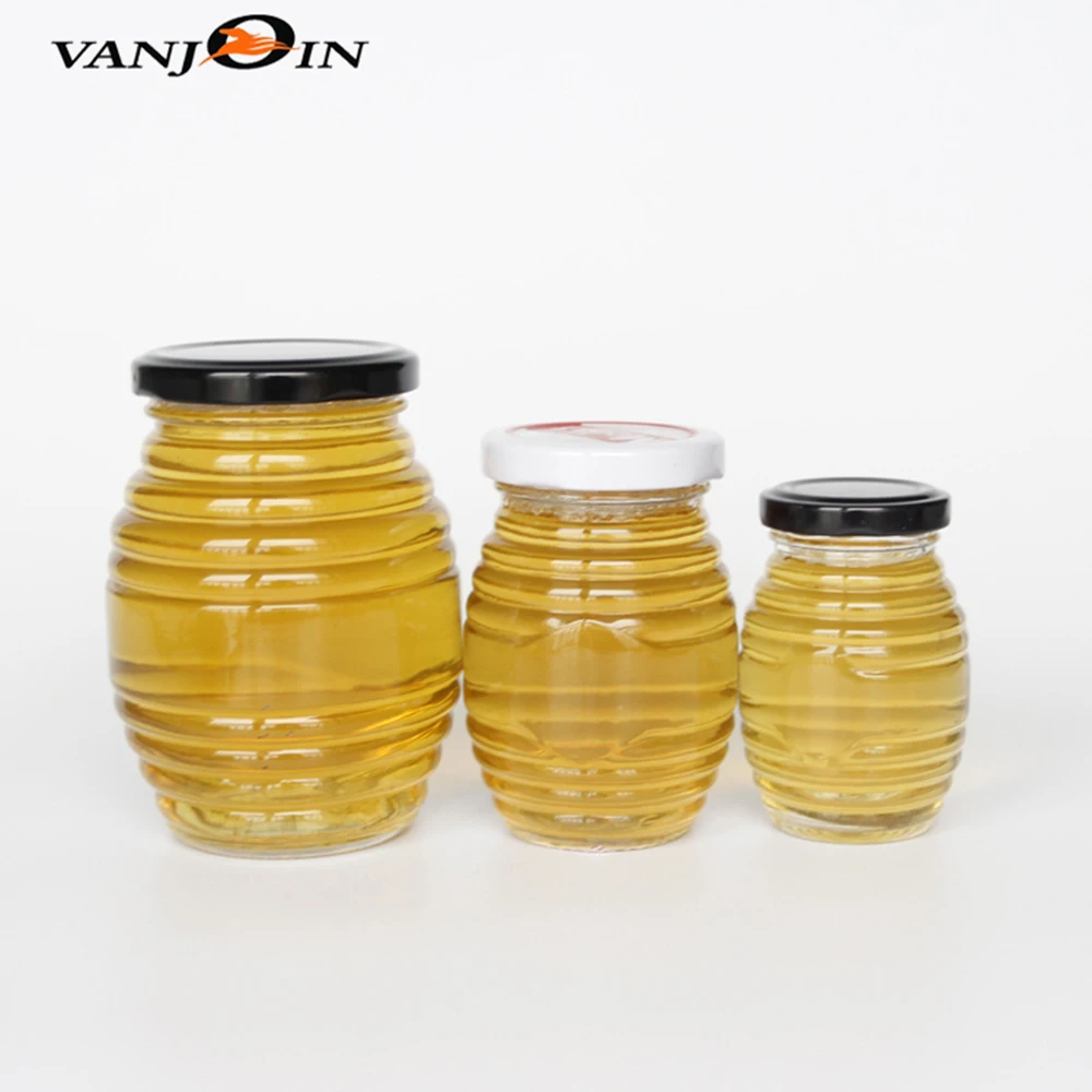 Creative Design 8oz 14oz Empty Bee Shape Honey Storage Glass Jar - Buy ...