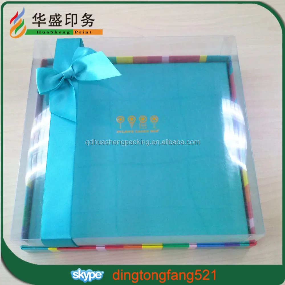 100 Factory Luxury Gift Box See Through Lid Cardboard Box With Pvc