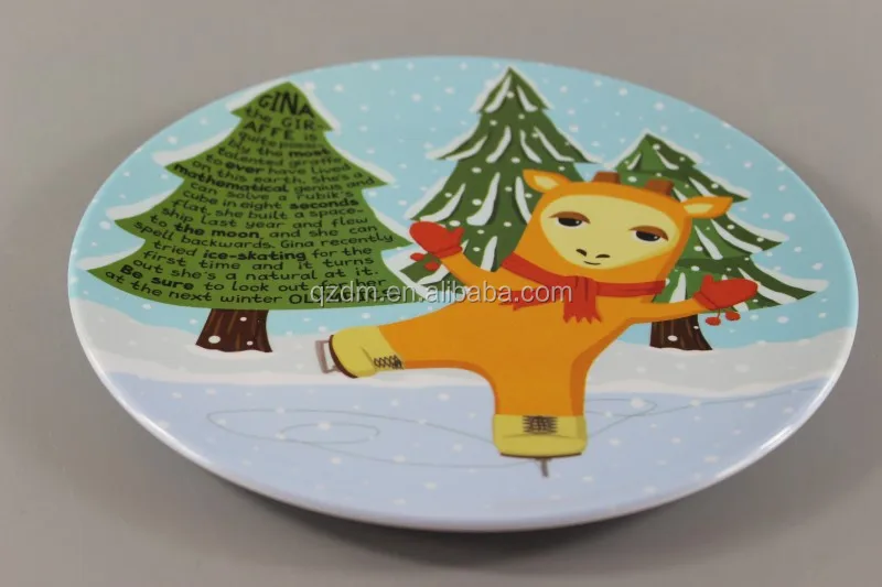 9" Melamine Christmas Plate For Kid's