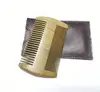 Natural smell OEM green sandalwood double side hair beard comb