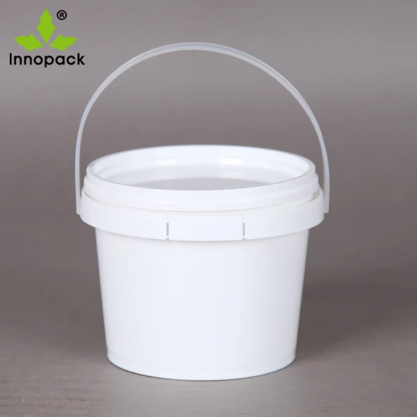 500 Ml Clear White Honey Pail With Tight Lid With Plastic Handle - Buy 