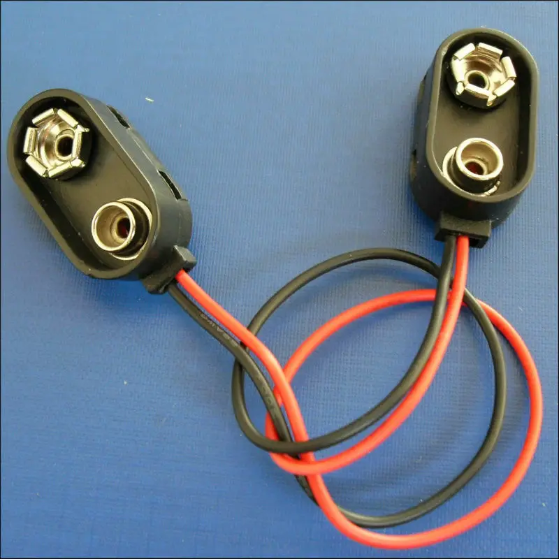 9 volt battery with connector
