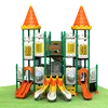 colorful outdoor playground game group with climber set