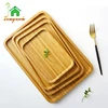 Wholesale cheap price rectangle bamboo dinner reusable plates for kids