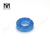 blue color donuct cut natural druzy quartz agate loose gemstone