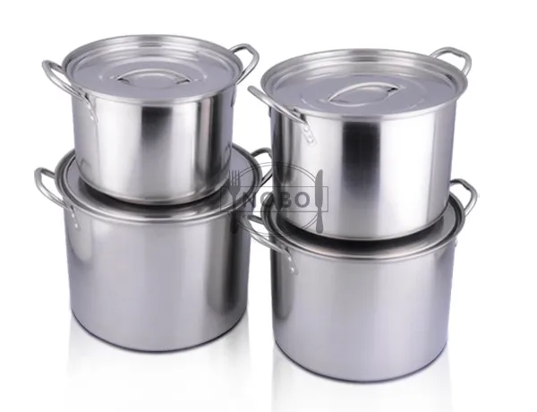 Wholesale Bulk Kitchen Large Soup Stock Stainless Steel Cooking Pot with  Lids