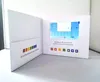 Customized digital lcd video screen greeting cards 7inch 10 inch video brochure pocket Folder for extra flyer