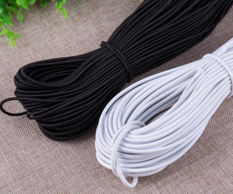 Retail Wholesale 3mm Braided Elastic Rubber Bungee Cord For Clothing ...
