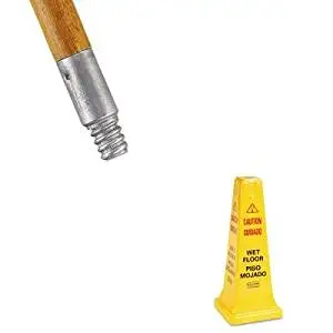 Rubbermaid Commercial Lacquered-Wood Threaded-Tip Broom//Sweep Handle 1 5//8 dia x