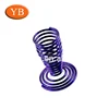 wire forming coil springs with goblet shape; purple color coil spring