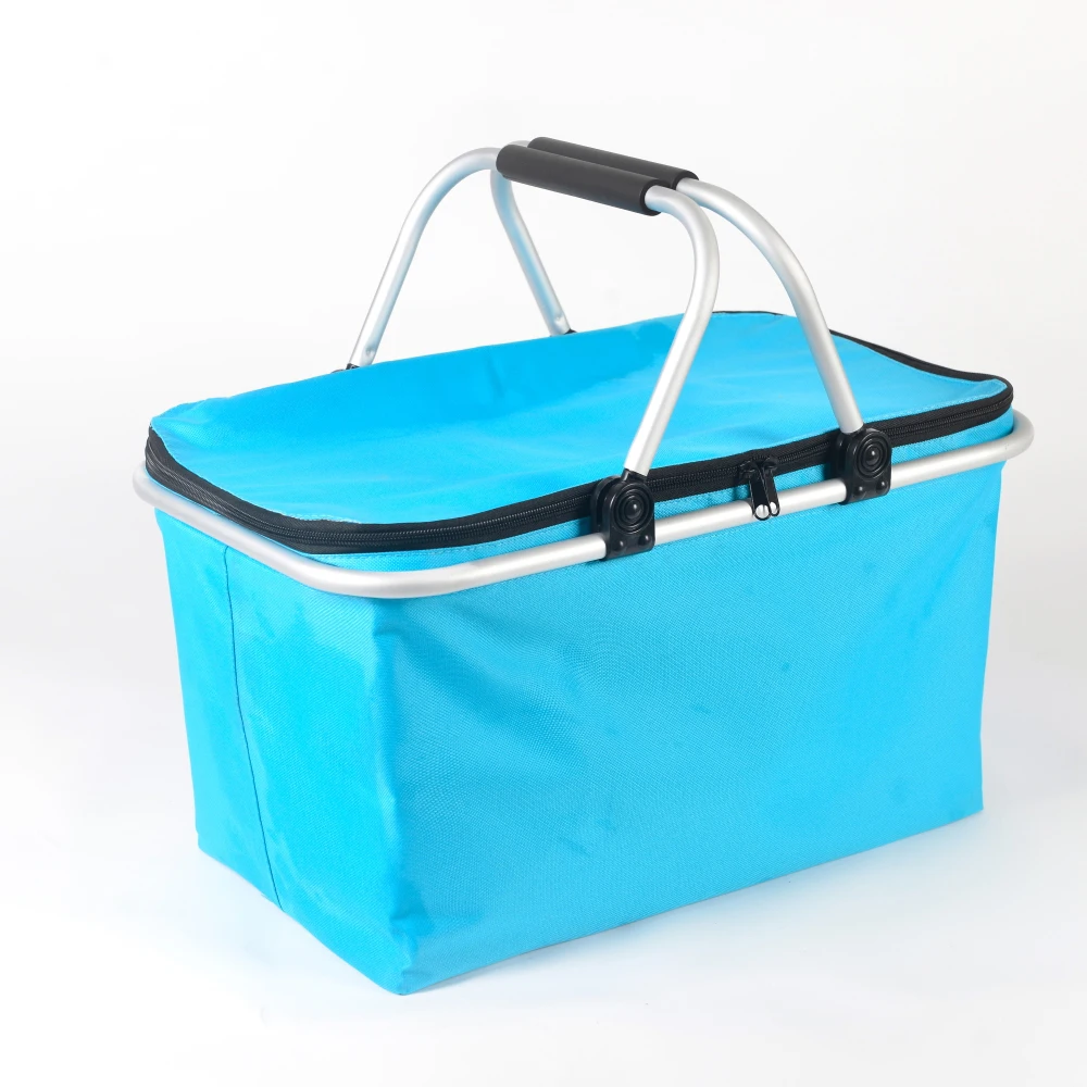 
Insulated food storage welcomed foldable picnic basket 