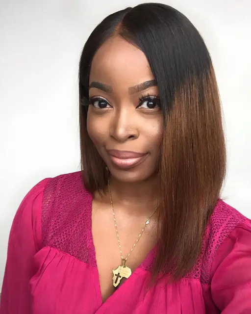 Kim K Ombre Asymmetrical Bob Cut Ombre Human Hair 360 Lace Frontal