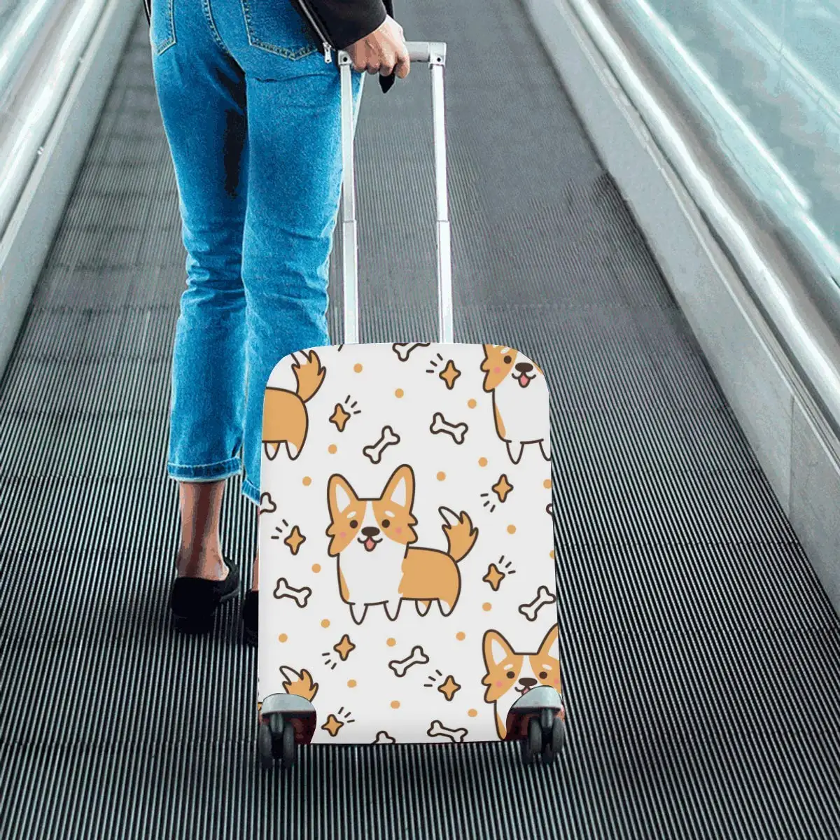 InterestPrint Luggage Cover Floral Skulls Traveling Luggage Cover Polyester Suitcase 20x24 Inch Unisex