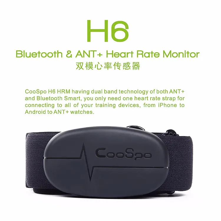 Whoop Band COOSPO Heart Rate Monitor Chest Strap, H6 HRM Bluetooth