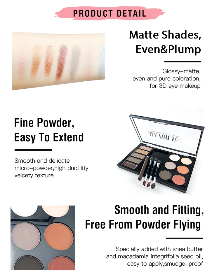 High Quality Makeup Eye Shadow Palette Eyebrow Powder Kit with Eyebrow Pencil and Brush