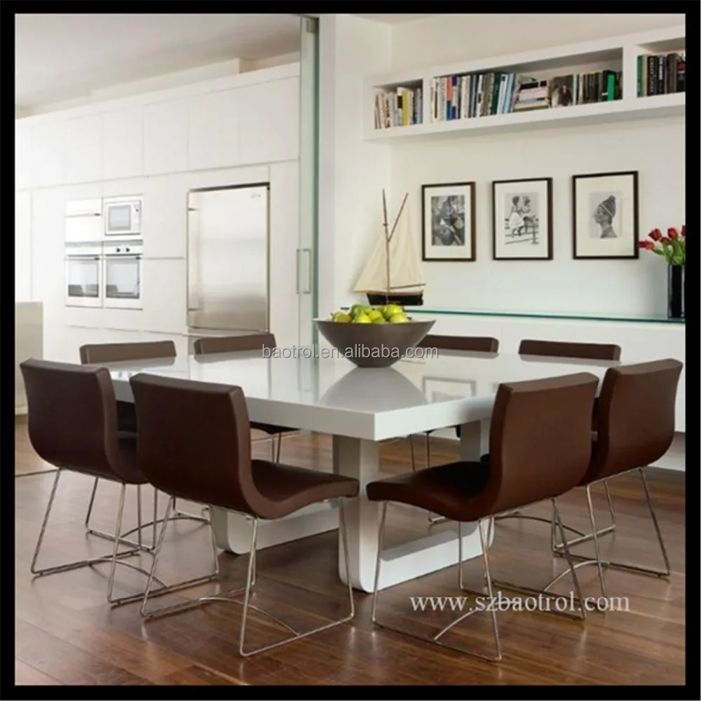 Artificial Marble 8 Seats Dining Table Home Furniture Stone Artificial Marble 8 Seats Dining Table