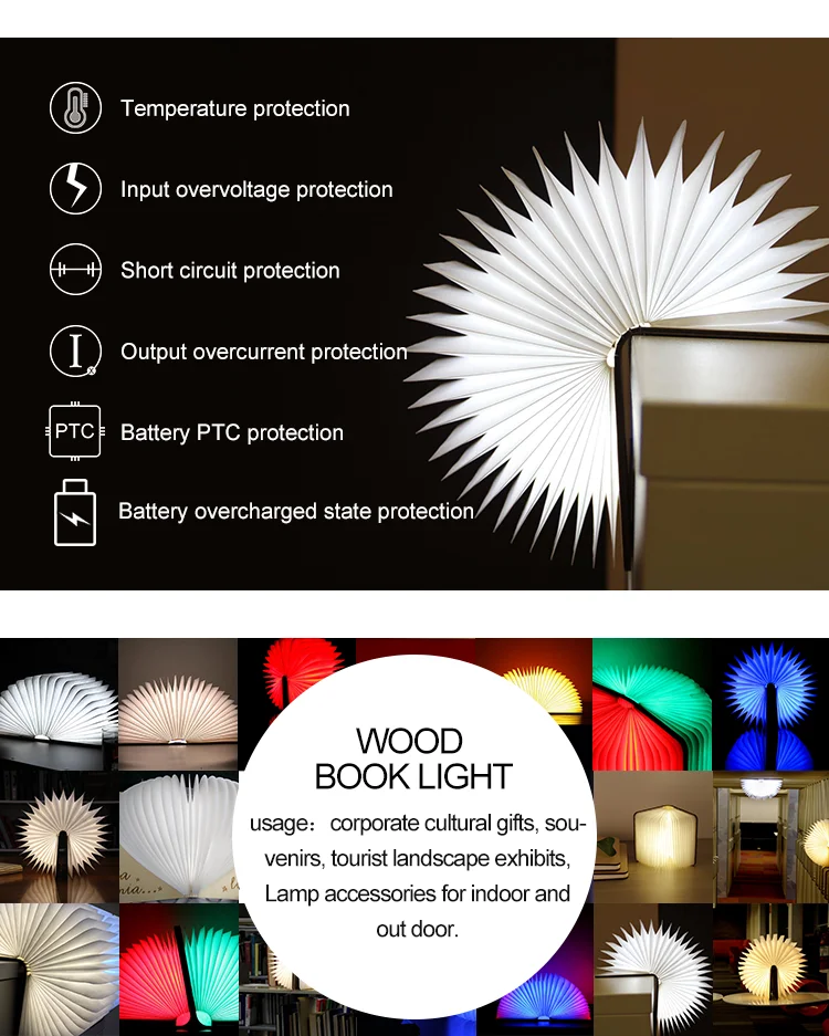 2018 Reading Light Led Woody Folding Book Lamp - Buy Led Book Lamp