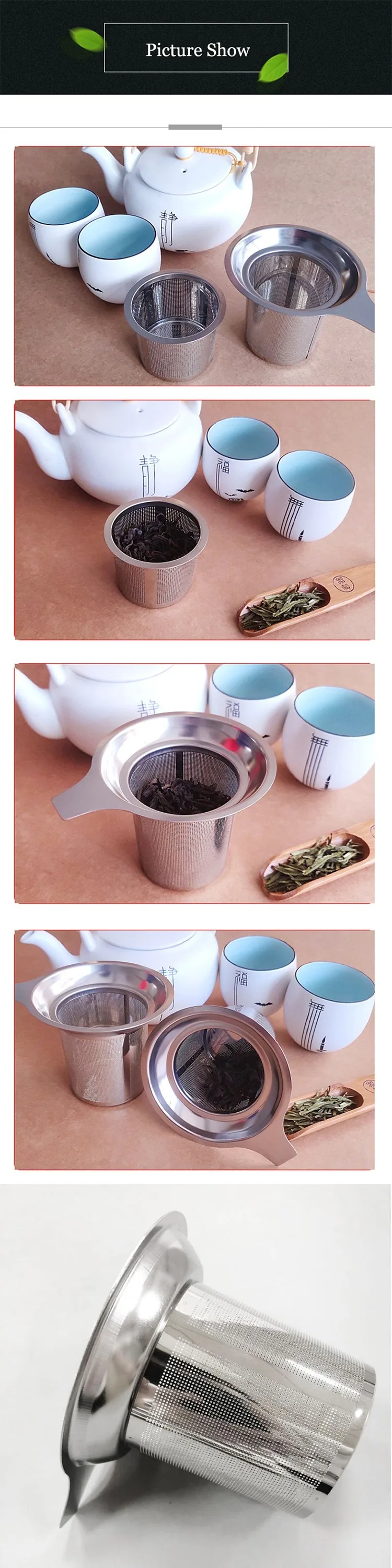 Tea Accessories Double Handle For Custom Cup Mug Teapot Tea Filter