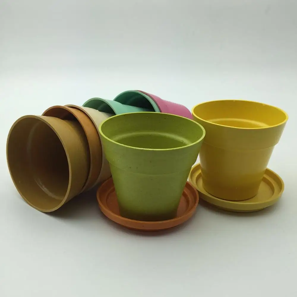 Colorful Ecofriendly Plant Fiber And Bamboo Fiber Flower Pots Buy