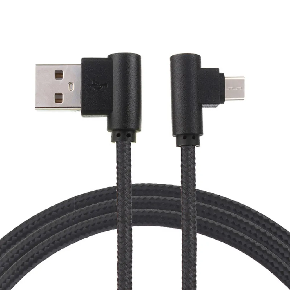 2M Nylon Braided Micro USB 90 Degree Right Angle 2A Fast Data usb Cable Sync Universal charging for for Samsung Galaxy S8 S9 S7 - ANKUX.COM
