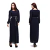 Z91397A Malaysia Long Sleeve Pure Color Free Prom Women Dress