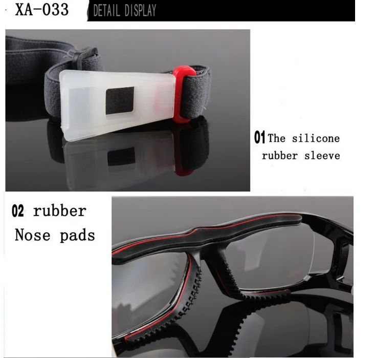 Oem Basketball Dribbling Glasses Myopia Eye Safety Basketball Glasses