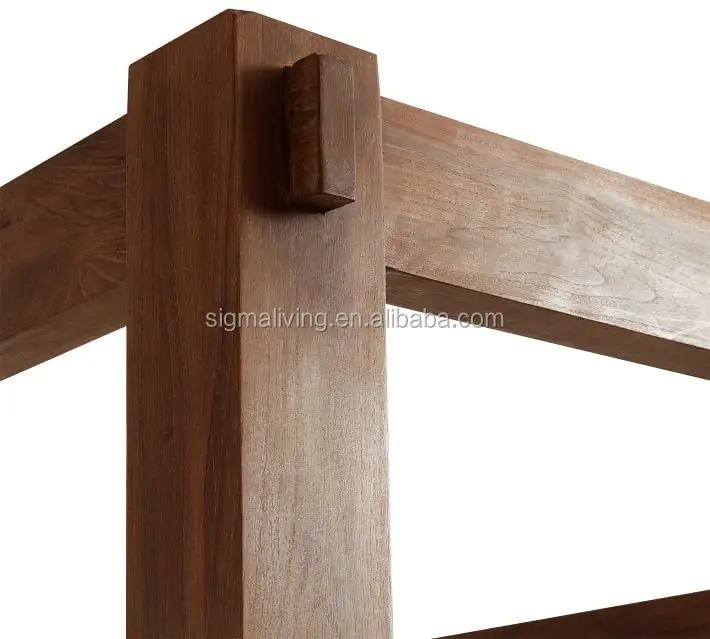Beach house luxury teak furniture teak canopy bed
