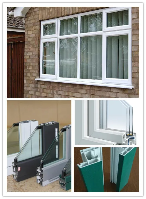 门窗型材制造/高品质 pvc/upvc 滑动窗户型材,pvc/塑料开窗 18毫米