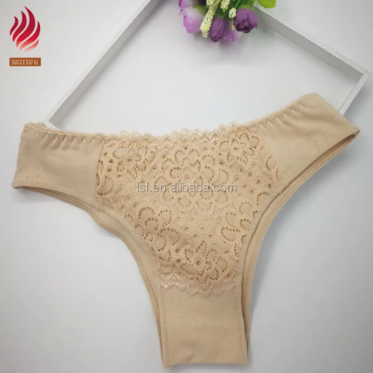 Fashion Deals Up to 40% Off Oalirro Depends Underwear for Women Lace Low  Waist Soft Thong Panties Beige 1 Pack Underpants 