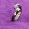 Fashion diamond finger rings stainless steel magnetic wedding ring