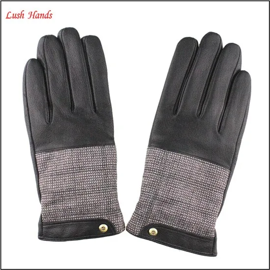 Men's Fashion High Design Soft Sheepskin Leather Gloves