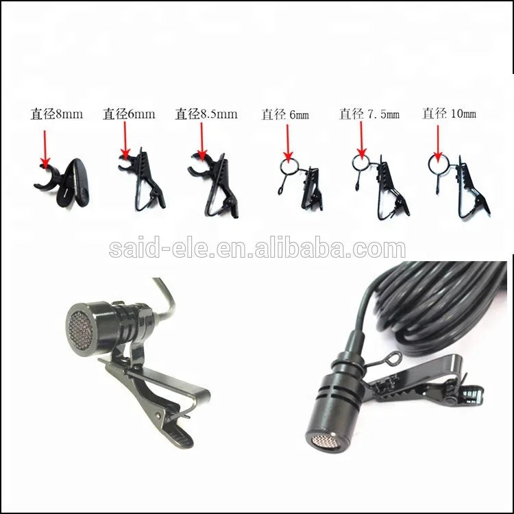 Lavalier Mic Lapel Microphone Metal Clip With Clip Holder On Mic Buy