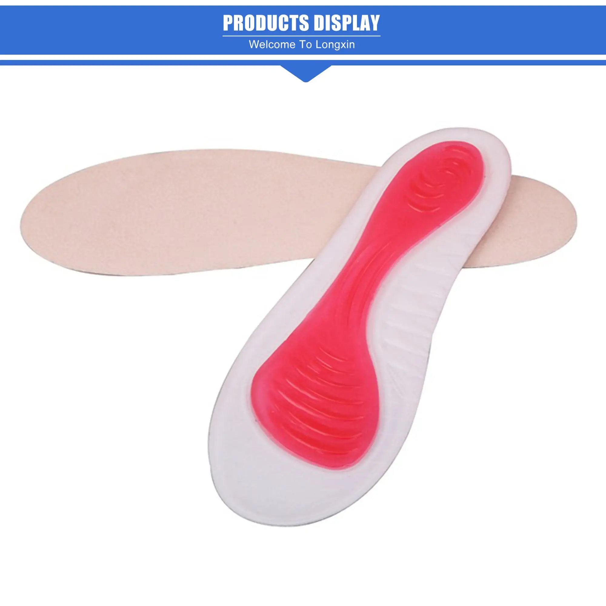Lx0619 Bicolor Antislip Gel Insole Cut To Size Wearable Insole For Shoe Buy Antislip