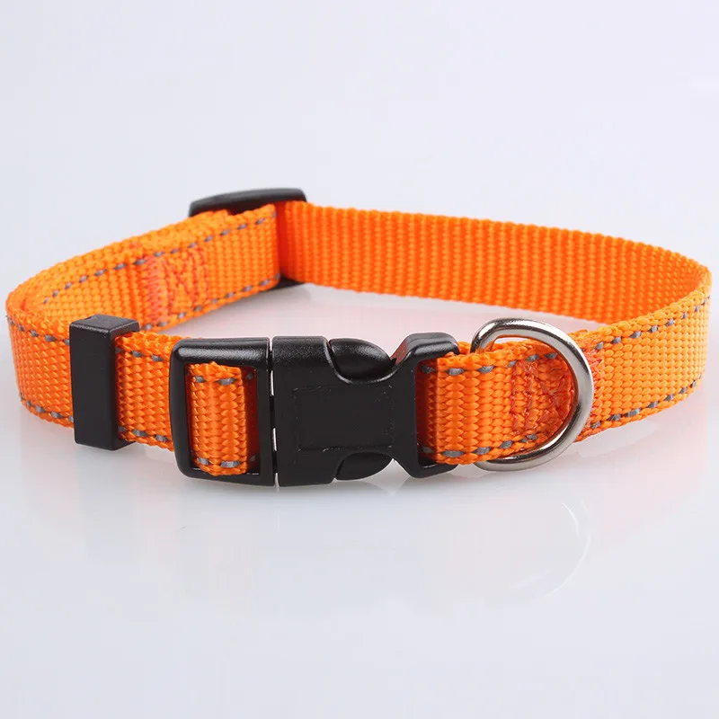 Reflective Nylon Dog Collar Adjustable Dogs Collar... - Grandado