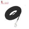 Pet Lead Training Walk Rope 15Ft 20Ft Long Strong Nylon Dog Leash Black
