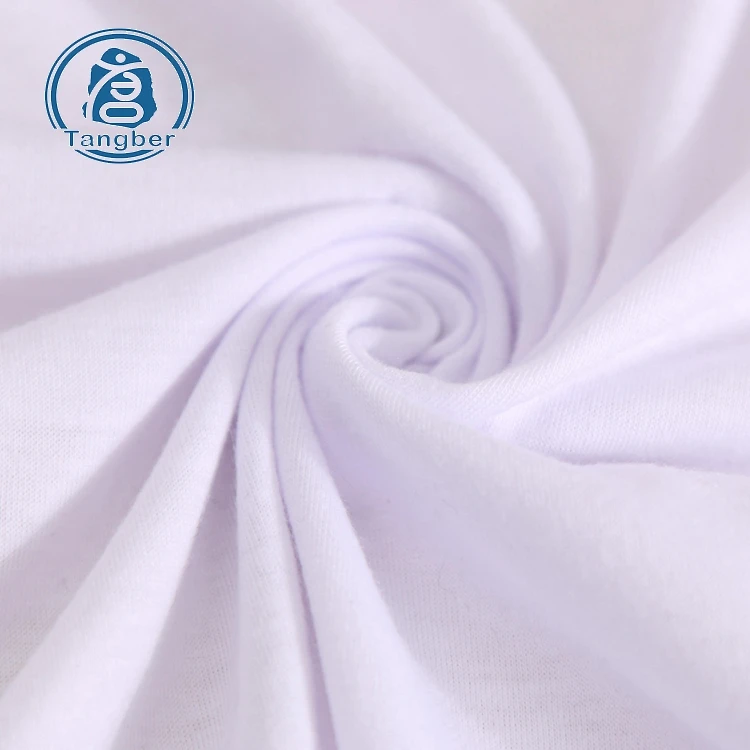 sublimation fabric white polyester fabric for sublimation printing spun polyester jersey fabric for T-shirt